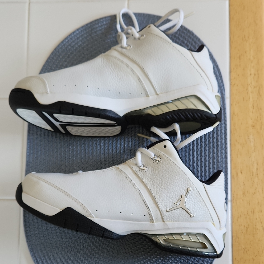 Jordans White and Black Athletic Sneakers